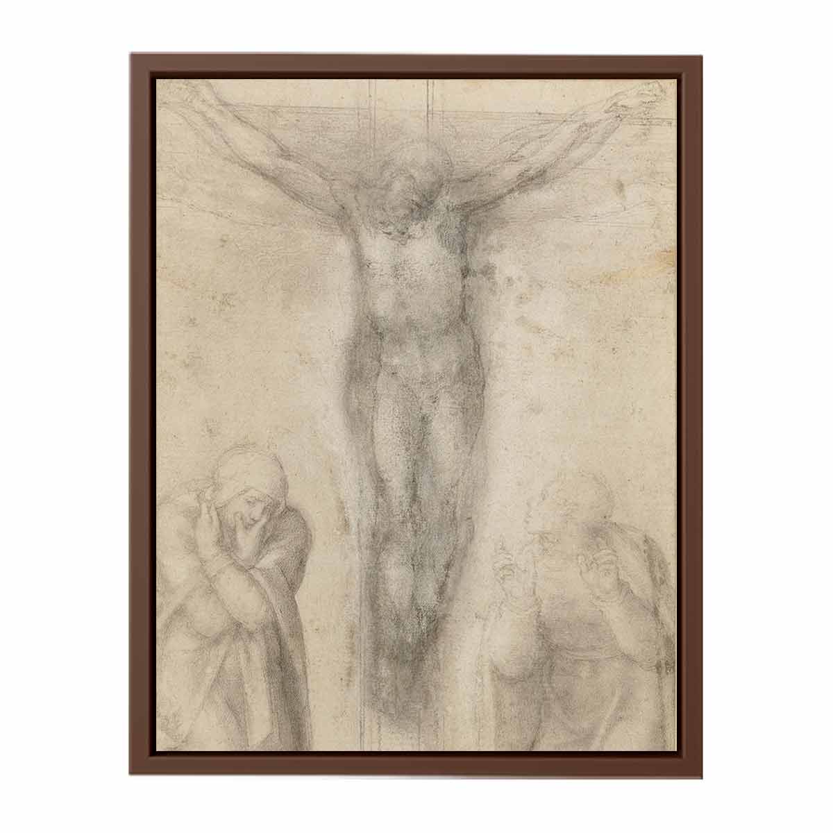 Christ on the Cross with the Virgin and St John 2 By Michelangelo Buonarroti