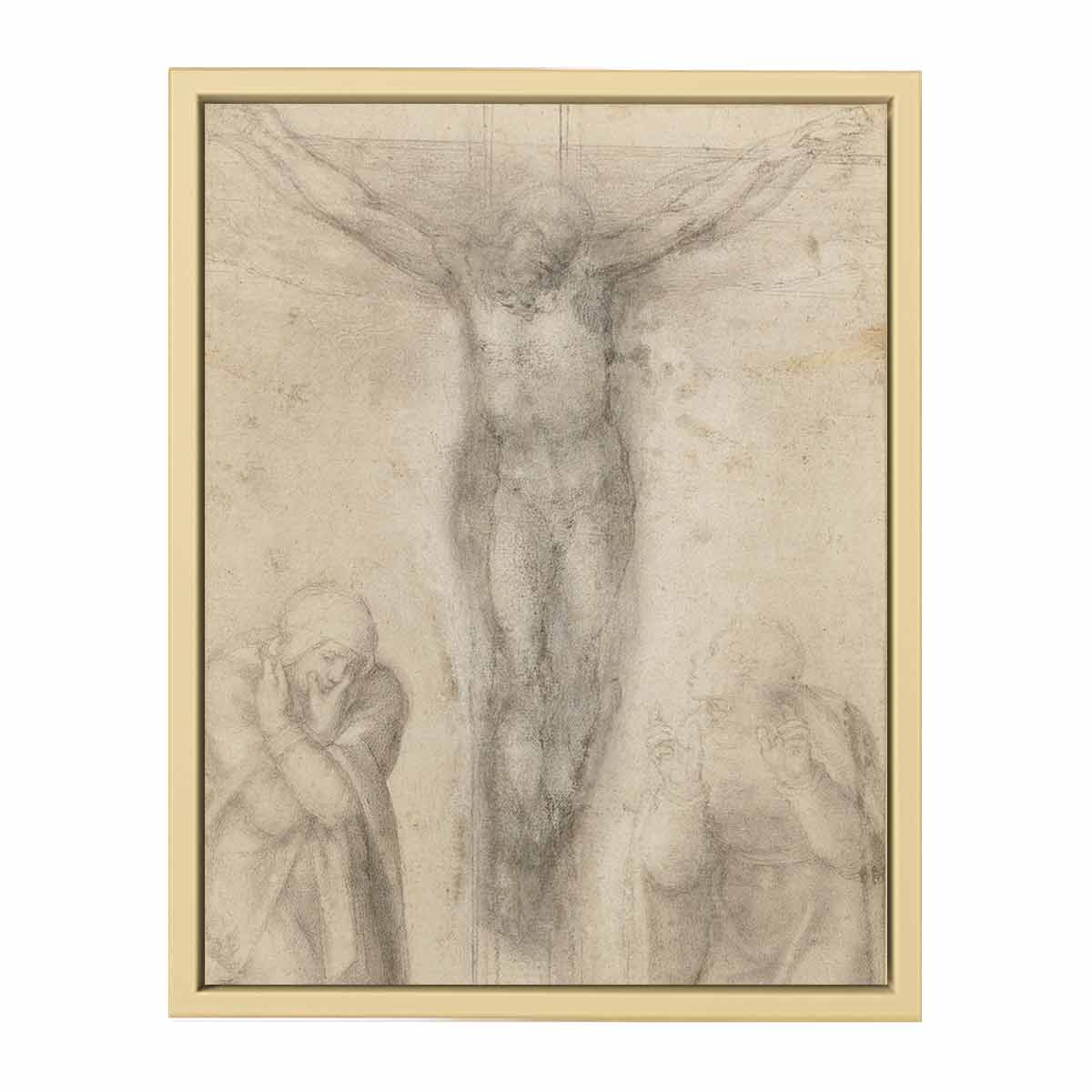 Christ on the Cross with the Virgin and St John 2 By Michelangelo Buonarroti