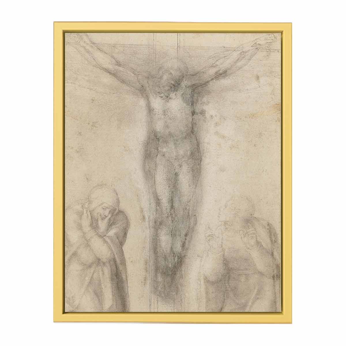 Christ on the Cross with the Virgin and St John 2 By Michelangelo Buonarroti