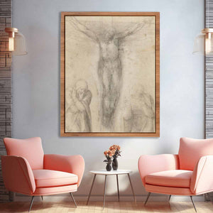 Christ on the Cross with the Virgin and St John 2 By Michelangelo Buonarroti