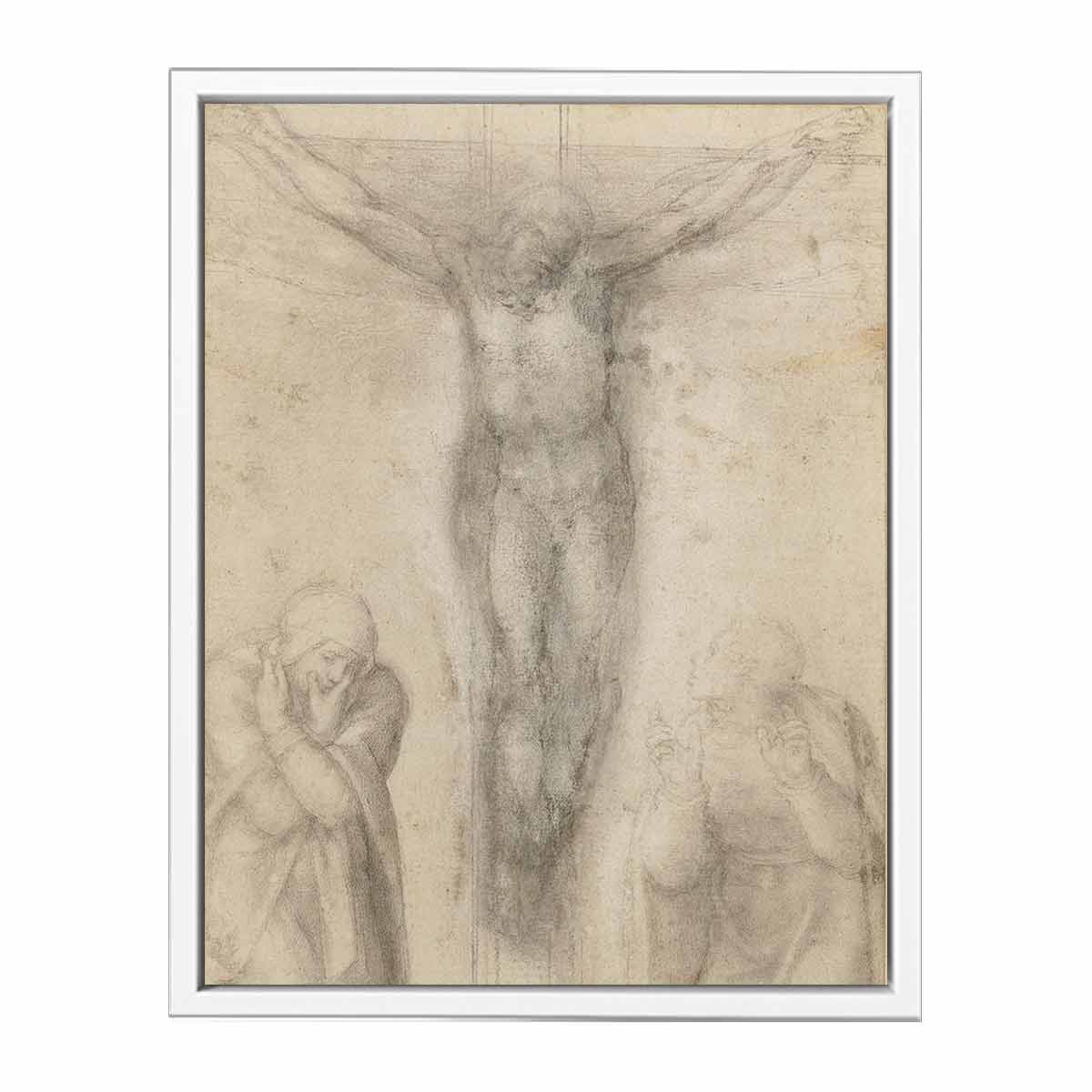Christ on the Cross with the Virgin and St John 2 By Michelangelo Buonarroti