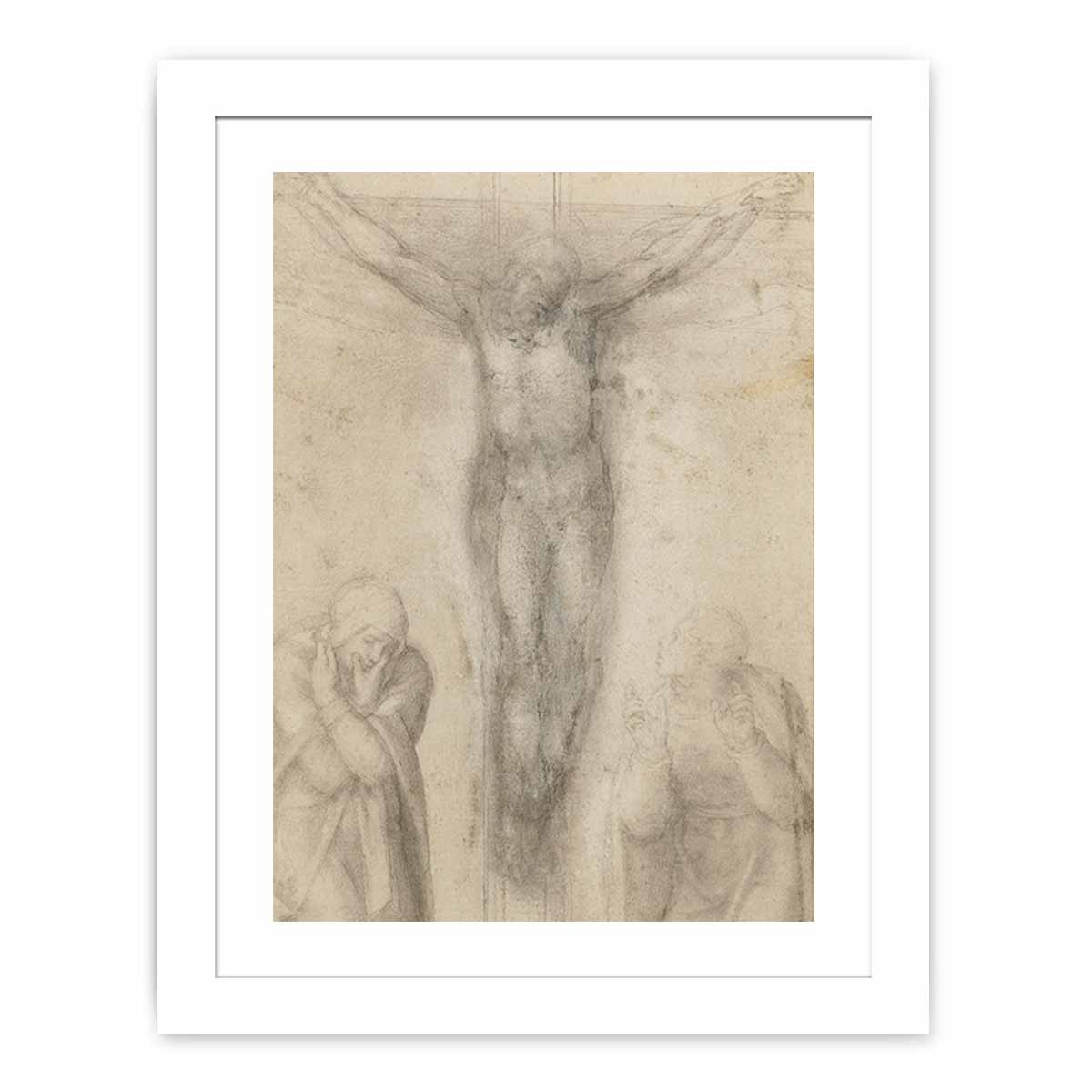 Christ on the Cross with the Virgin and St John 2 By Michelangelo Buonarroti