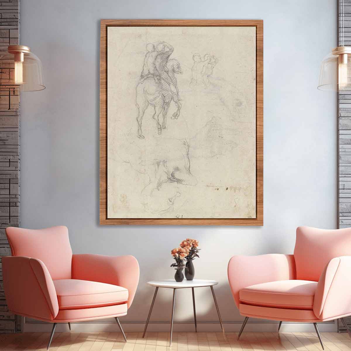 Horse with Two Riders (recto)