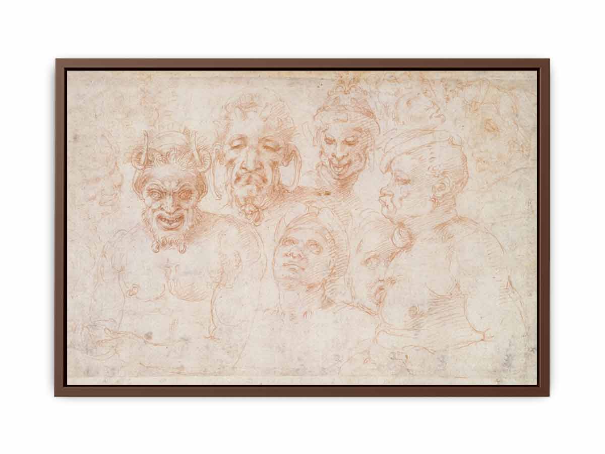 Grotesque Heads (recto)