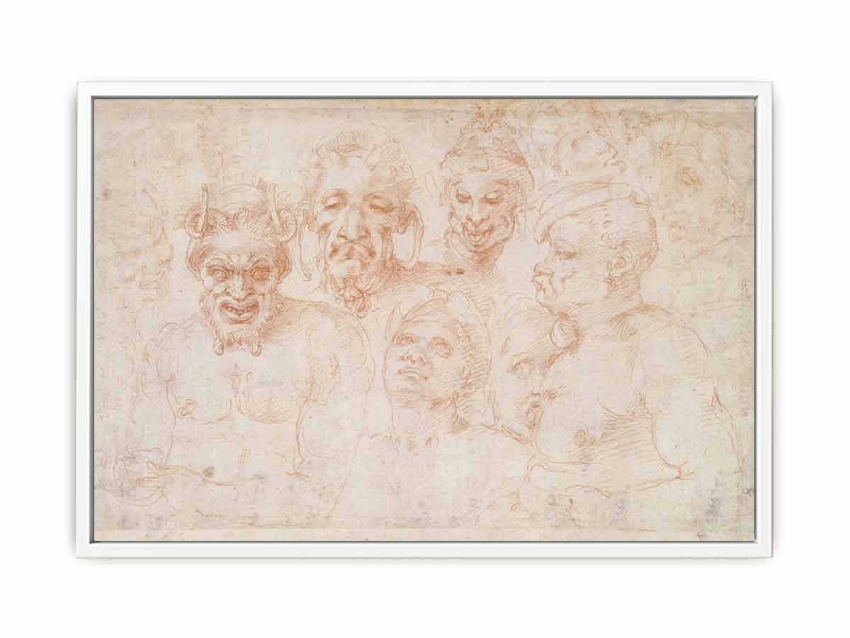 Grotesque Heads (recto)