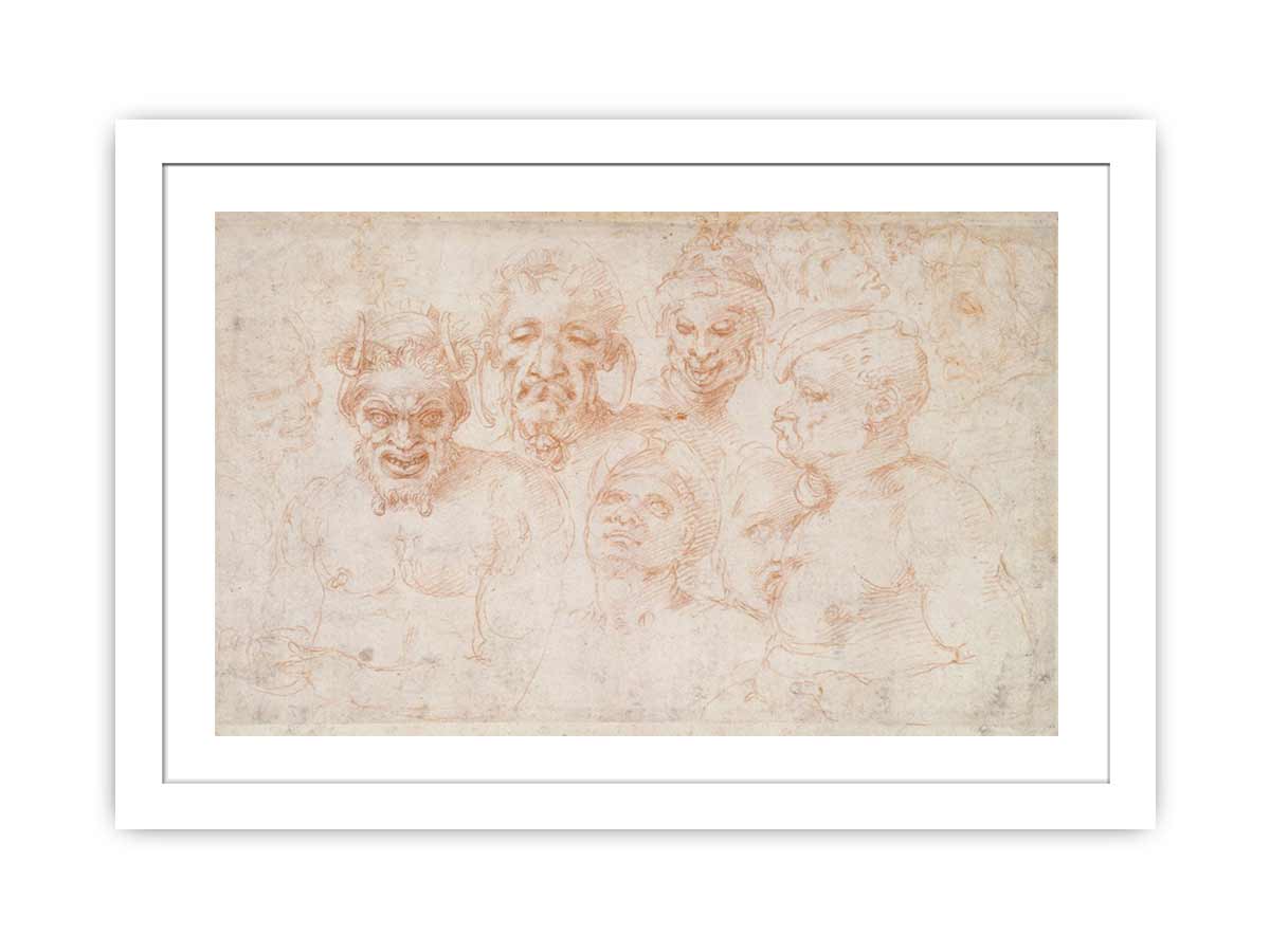 Grotesque Heads (recto)