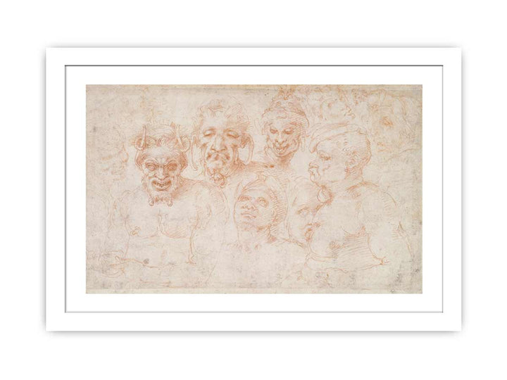 Grotesque Heads (recto)