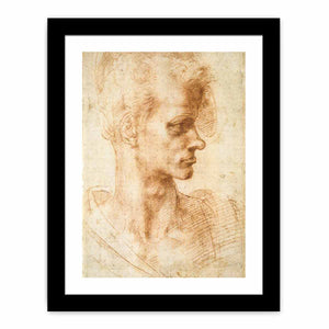 Bust of a Young Man (recto), 1524-25 By Michelangelo Buonarroti