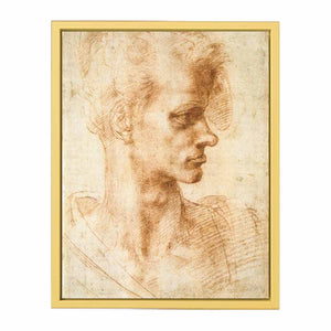 Bust of a Young Man (recto), 1524-25 By Michelangelo Buonarroti