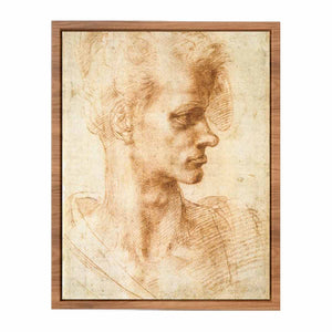 Bust of a Young Man (recto), 1524-25 By Michelangelo Buonarroti