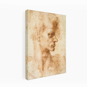 Bust of a Young Man (recto), 1524-25 By Michelangelo Buonarroti
