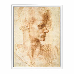 Bust of a Young Man (recto), 1524-25 By Michelangelo Buonarroti