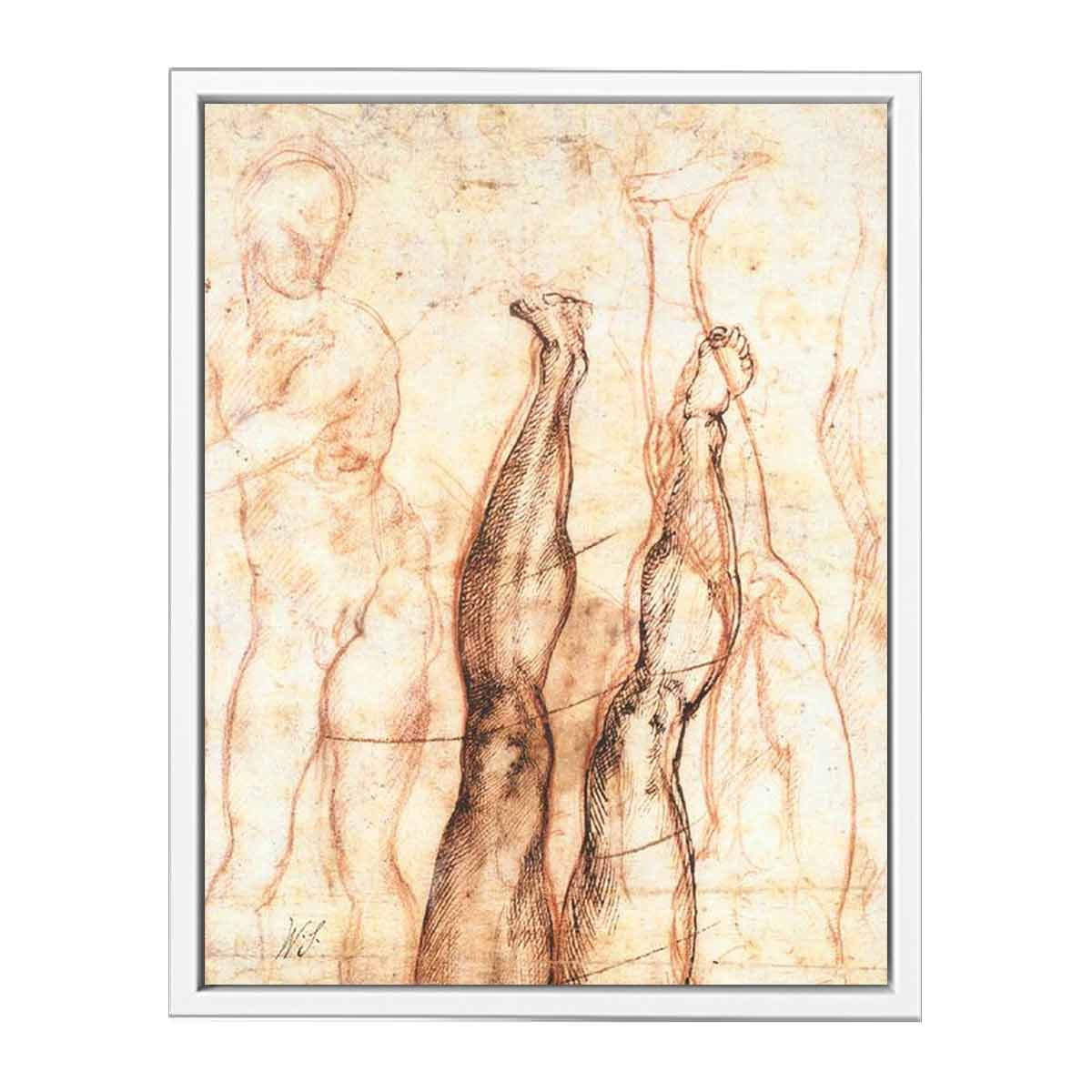 Studies for The Risen Christ (verso), 1518-19 By Michelangelo Buonarroti