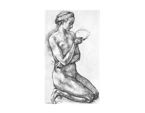 Nude Woman on her Knees By Michelangelo Buonarroti
