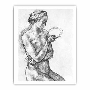 Nude Woman on her Knees By Michelangelo Buonarroti