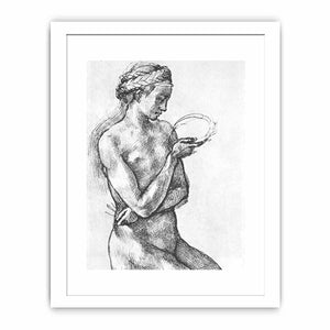 Nude Woman on her Knees By Michelangelo Buonarroti
