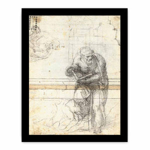 Study of a Prophet or Evangelist (verso), 1553-56 By Michelangelo Buonarroti