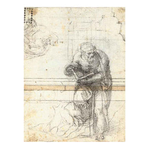 Study of a Prophet or Evangelist (verso), 1553-56 By Michelangelo Buonarroti