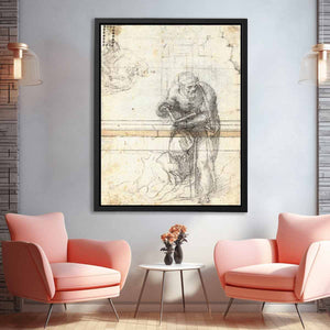 Study of a Prophet or Evangelist (verso), 1553-56 By Michelangelo Buonarroti