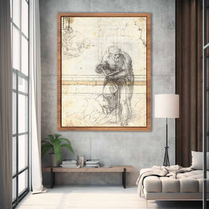 Study of a Prophet or Evangelist (verso), 1553-56 By Michelangelo Buonarroti