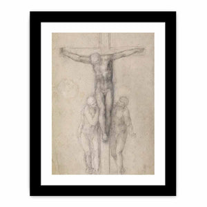 Christ on the Cross between the Virgin and St John By Michelangelo Buonarroti