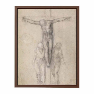 Christ on the Cross between the Virgin and St John By Michelangelo Buonarroti