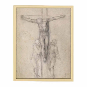 Christ on the Cross between the Virgin and St John By Michelangelo Buonarroti