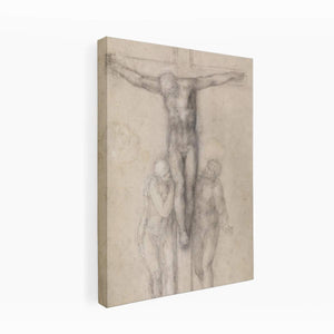 Christ on the Cross between the Virgin and St John By Michelangelo Buonarroti