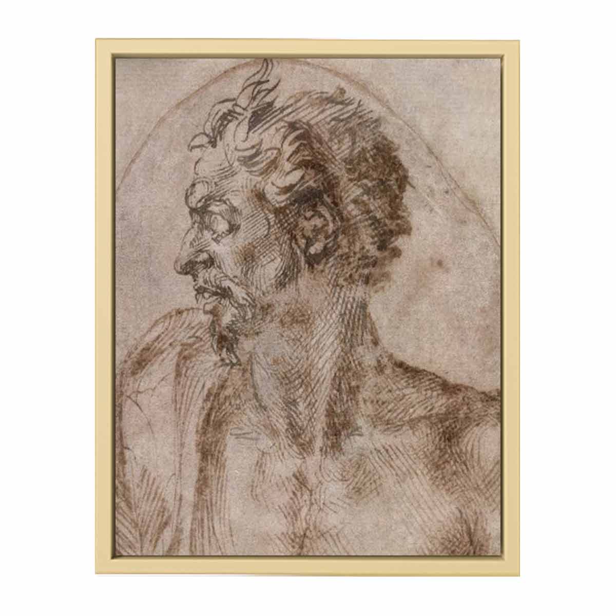 Head of a Satyr By Michelangelo Buonarroti