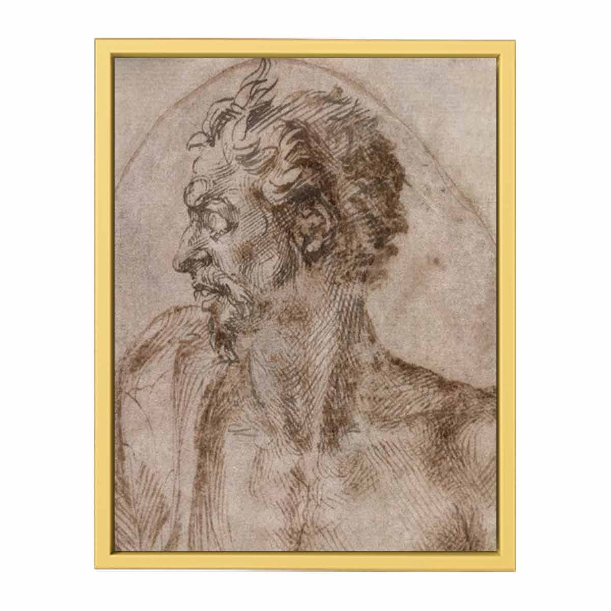Head of a Satyr By Michelangelo Buonarroti