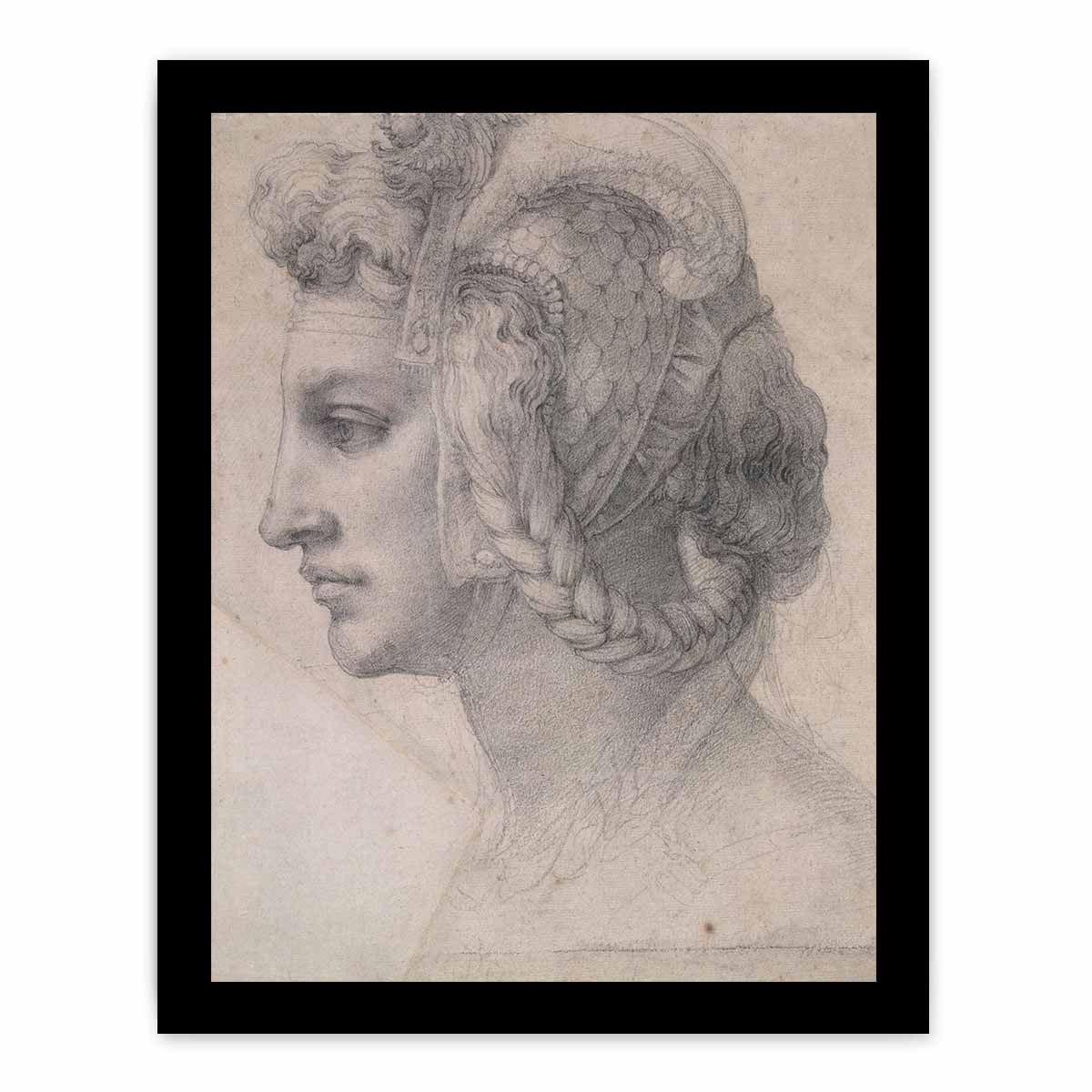 Ideal head of a woman By Michelangelo Buonarroti