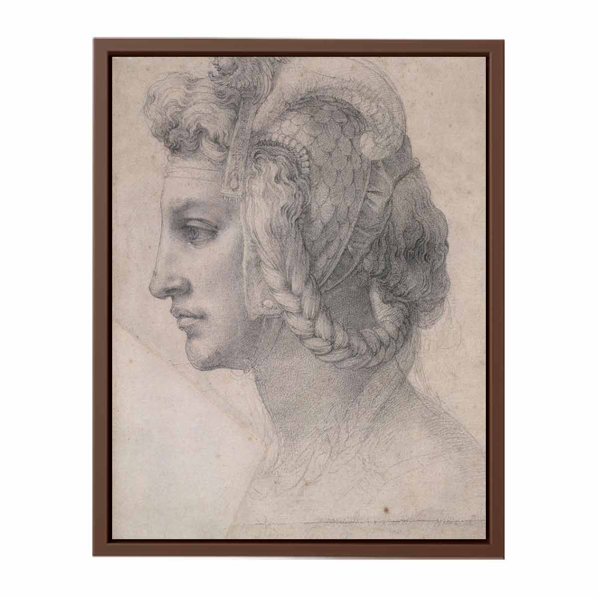 Ideal head of a woman By Michelangelo Buonarroti
