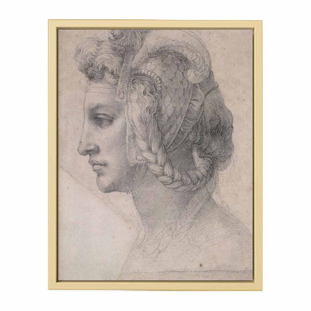 Ideal head of a woman By Michelangelo Buonarroti
