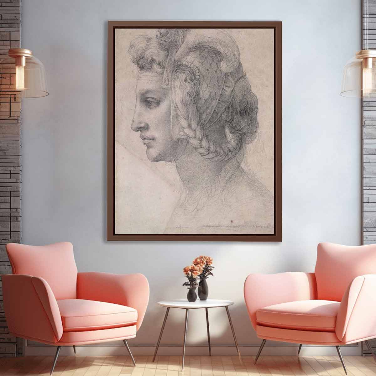 Ideal head of a woman By Michelangelo Buonarroti