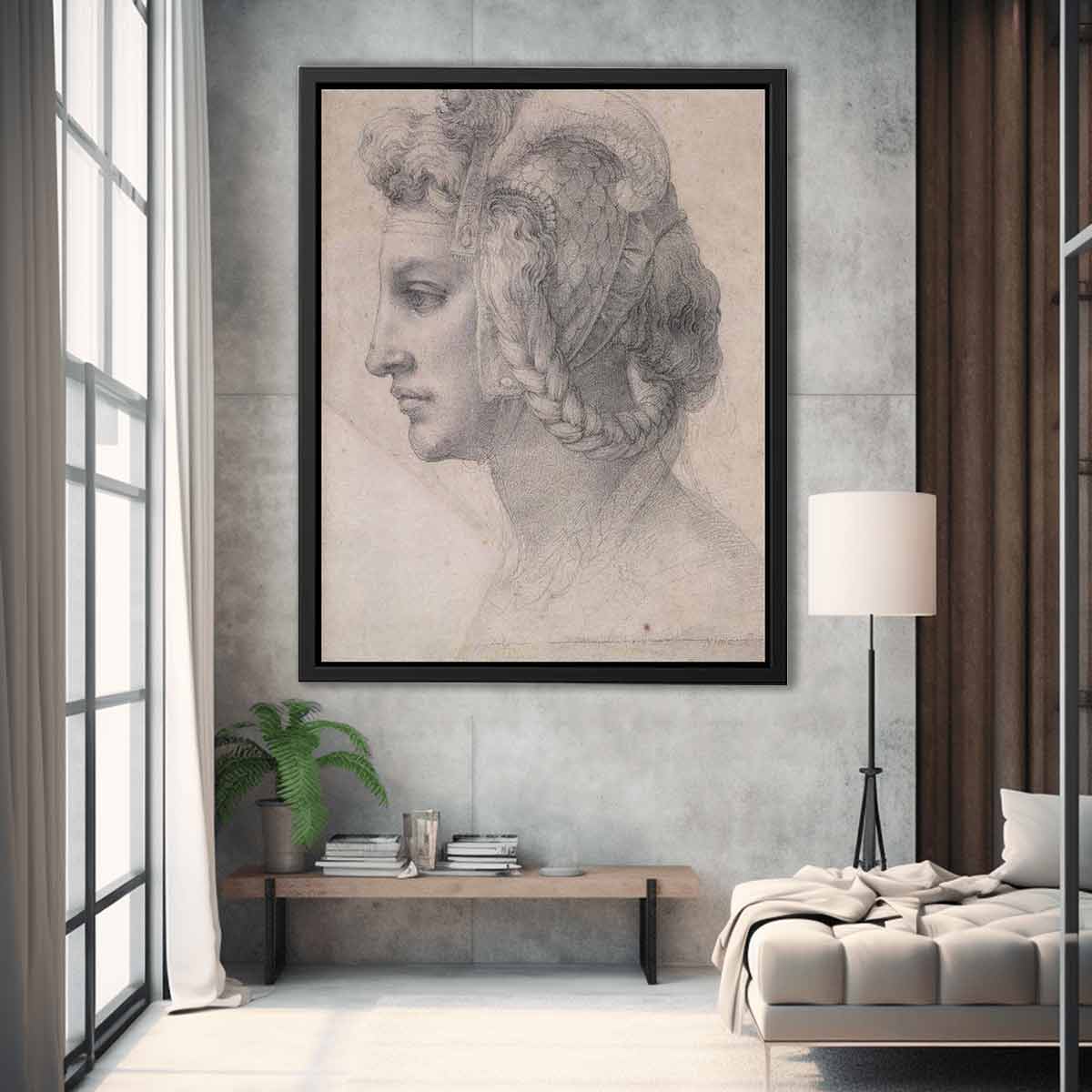 Ideal head of a woman By Michelangelo Buonarroti