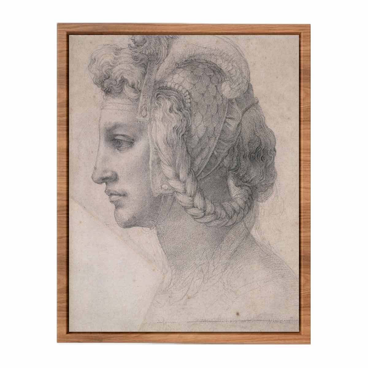 Ideal head of a woman By Michelangelo Buonarroti