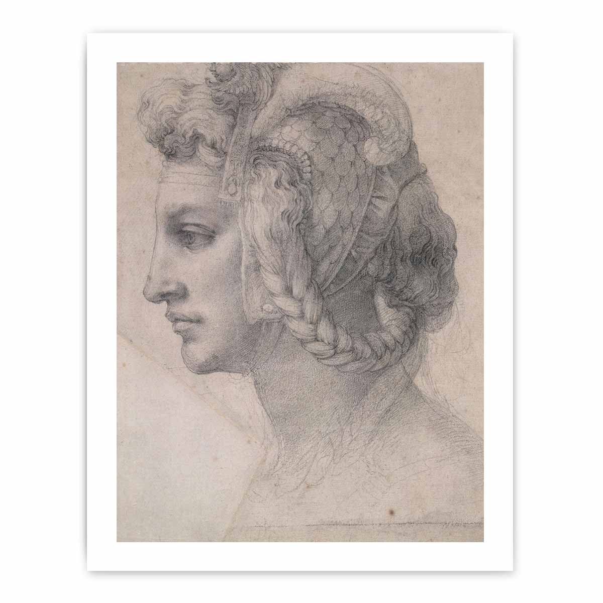 Ideal head of a woman By Michelangelo Buonarroti