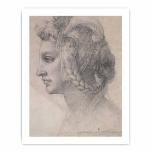 Ideal head of a woman By Michelangelo Buonarroti