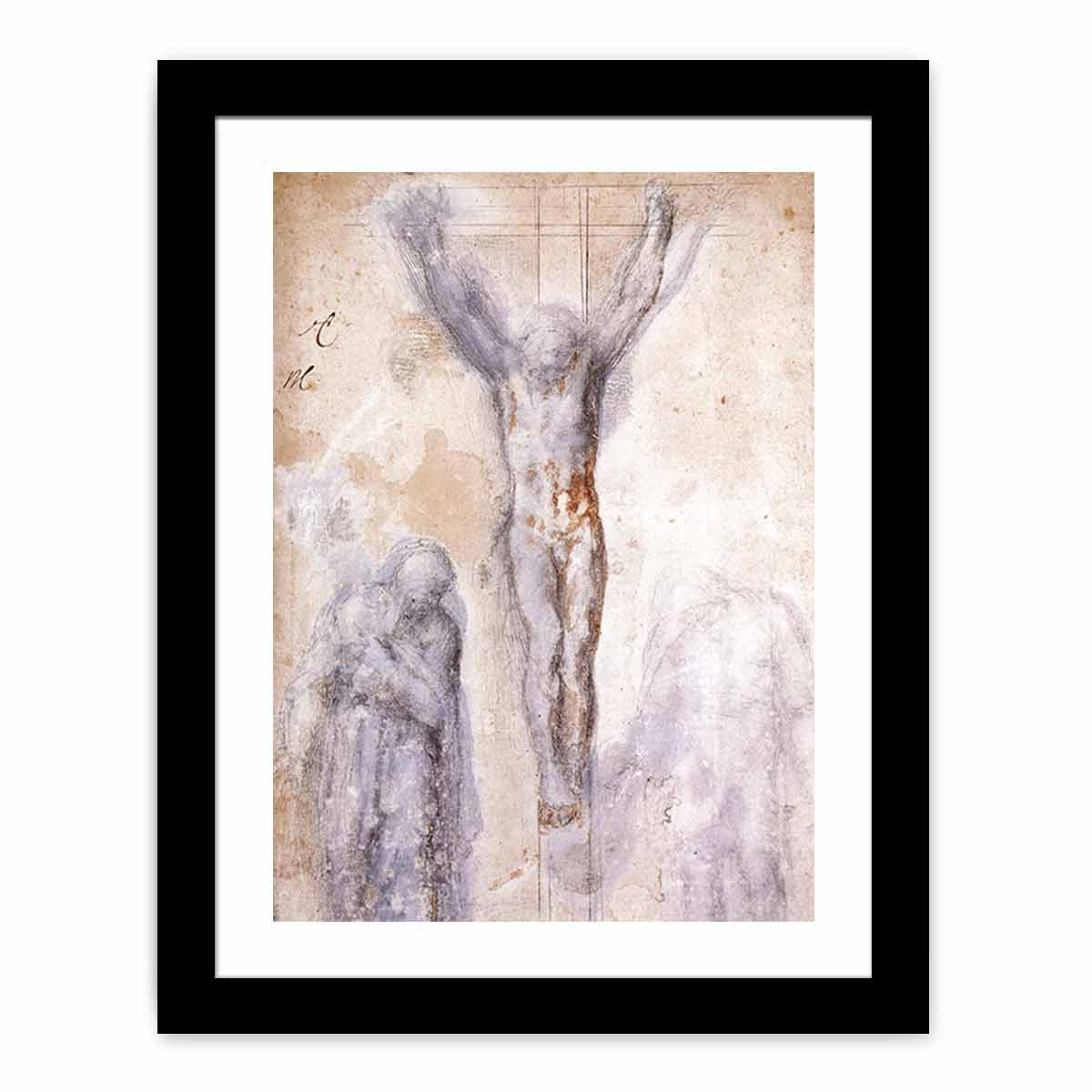 Christ Crucified between the Virgin and Nicodemus By Michelangelo Buonarroti