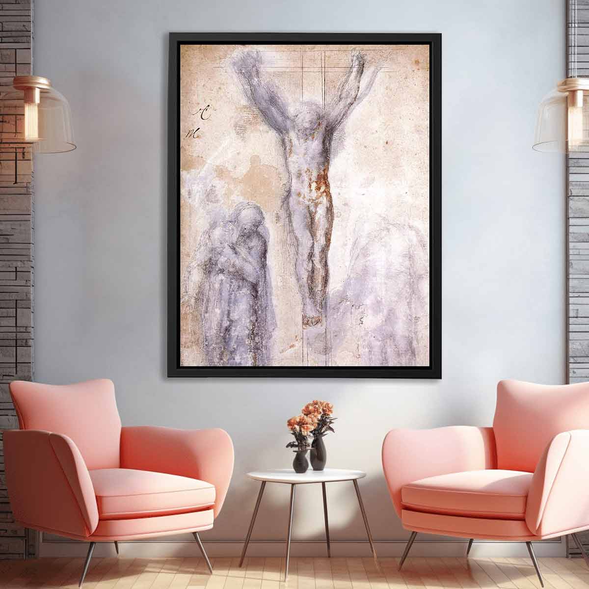 Christ Crucified between the Virgin and Nicodemus By Michelangelo Buonarroti