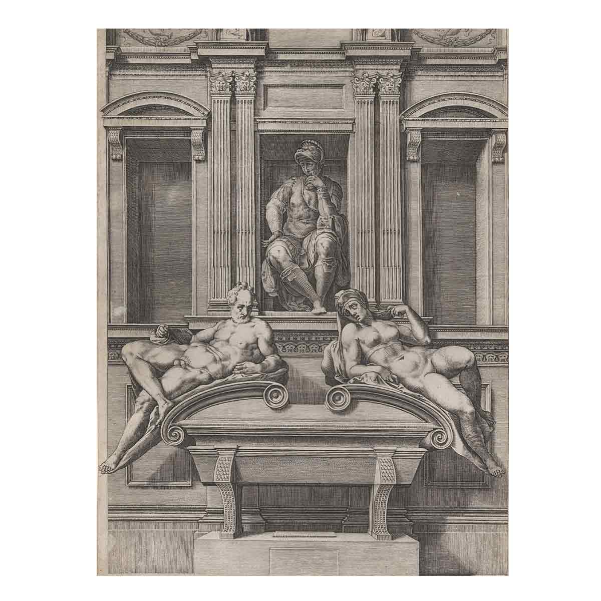 The Tomb of Lorenzo de' Medici from The Tombs of the Medici By Michelangelo Buonarroti