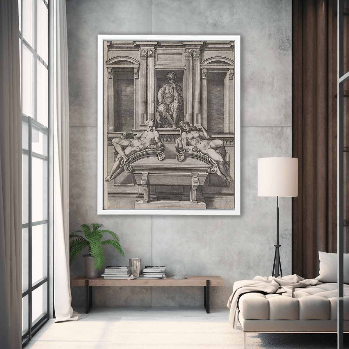 The Tomb of Lorenzo de' Medici from The Tombs of the Medici By Michelangelo Buonarroti