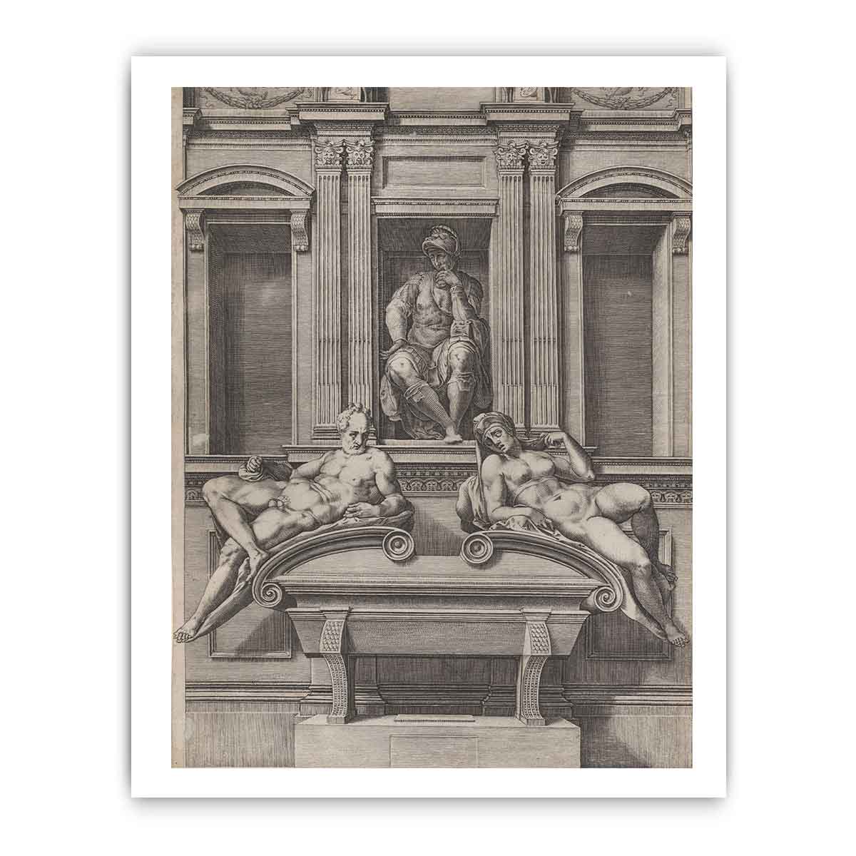 The Tomb of Lorenzo de' Medici from The Tombs of the Medici By Michelangelo Buonarroti