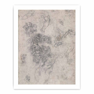 Studies for The Last Judgement By Michelangelo Buonarroti