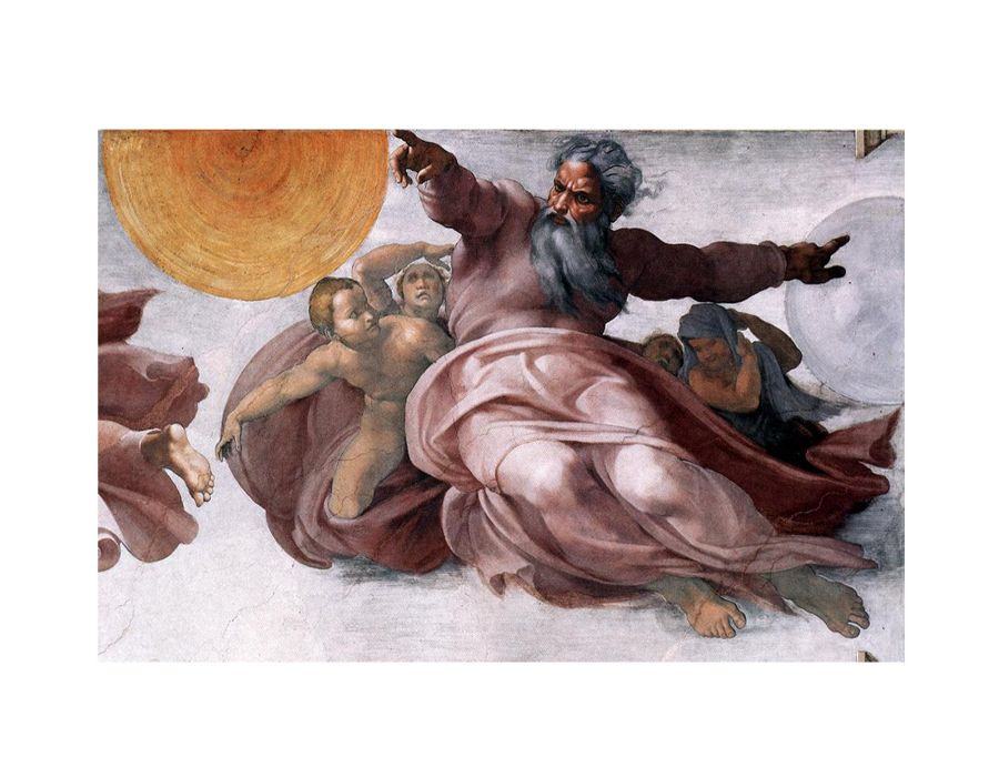 Creation of the Sun, Moon, and Plants (detail-1) 1511