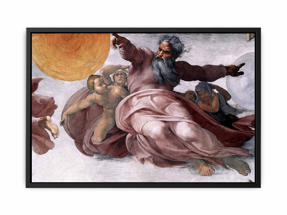 Creation of the Sun, Moon, and Plants (detail) By Michelangelo Buonarroti