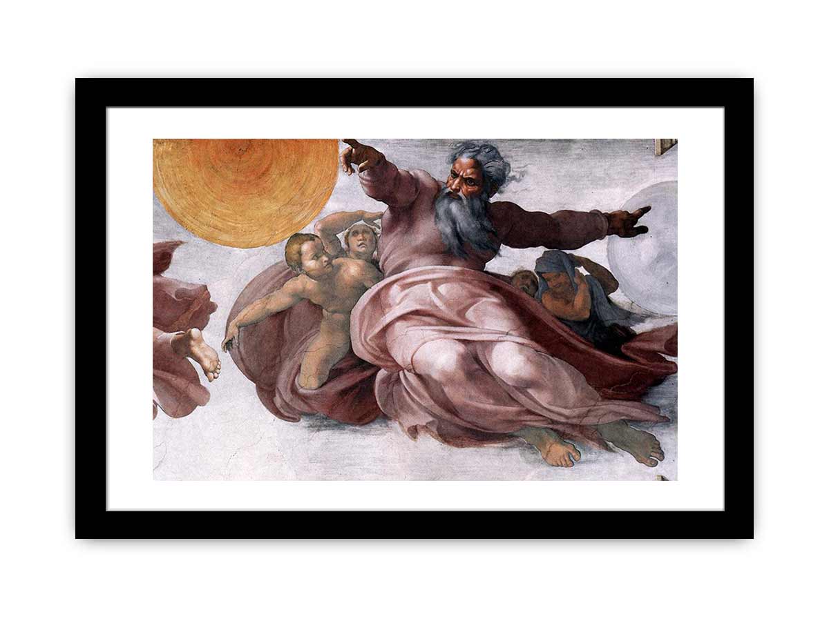 Creation of the Sun, Moon, and Plants (detail) By Michelangelo Buonarroti