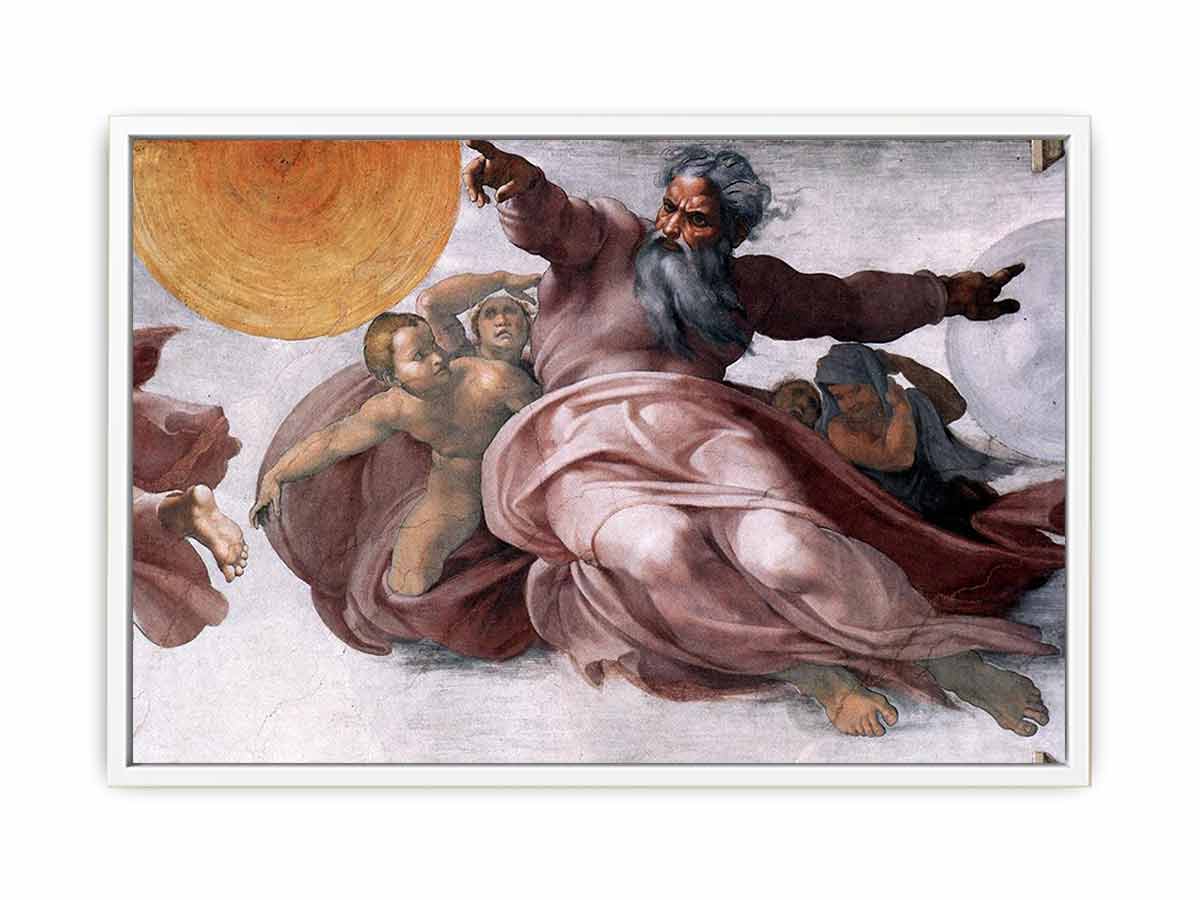 Creation of the Sun, Moon, and Plants (detail) By Michelangelo Buonarroti