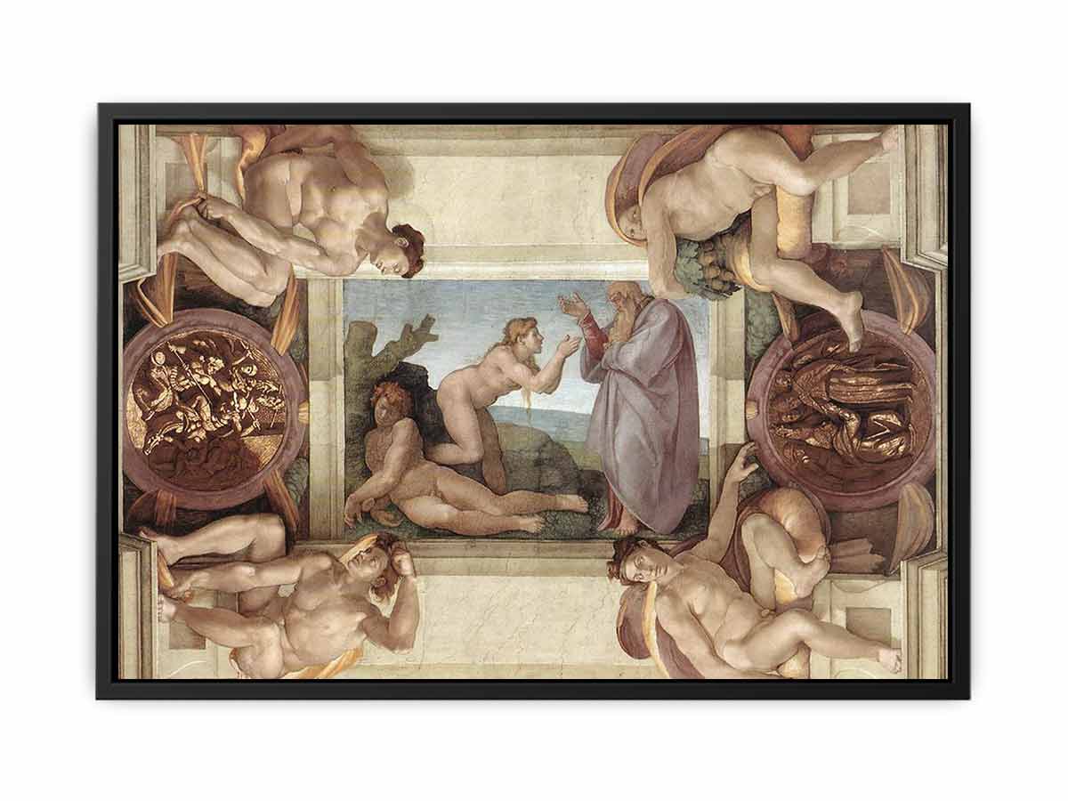 Creation of Eve (with ignudi and medallions) By Michelangelo Buonarroti