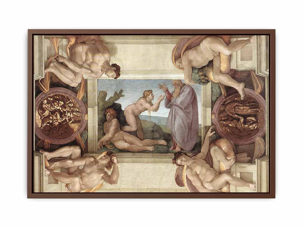Creation of Eve (with ignudi and medallions) By Michelangelo Buonarroti
